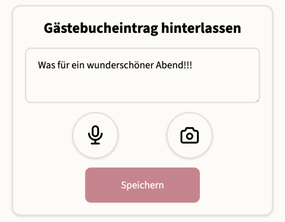 Gästebuch Textnachricht