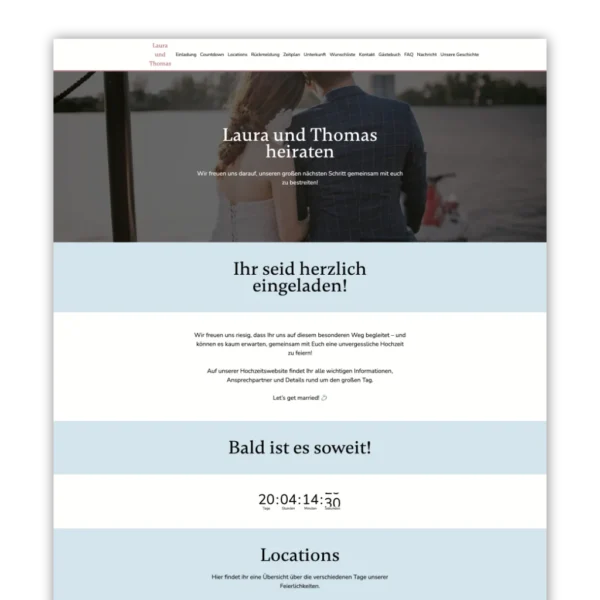 Hochzeits Website Einfach & Schnell